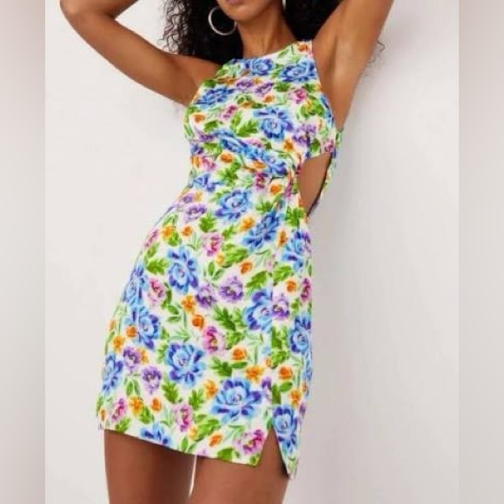 FOR LOVE & LEMONS LUCY MINI FLORAL DRESS